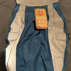 Arcadia Trail Reflective Dog Raincoat - Blue and Gray